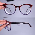 عینک فریم کائوچویی گرد دورنگ   010101316