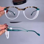 عینک فریم کائوچویی گرد دورنگ    010101318