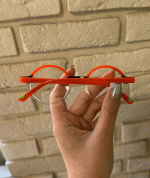 عینک فریم کائوچویی گرد دورنگ    010101311 - Image 5