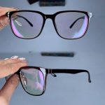 عینک فریم کائوچویی زاویه دار مربع    010101557
