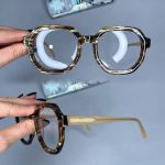 عینک فریم کائوچویی زاویه دار پلنگی ضخیم    010101655