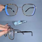 عینک فریم کائوچویی زاویه دار پلنگی     010101568