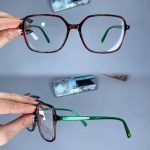 عینک فریم کائوچویی زاویه دار پلنگی    010101583