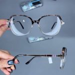 عینک فریم کائوچویی زاویه دار پلنگی    010101589