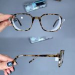 عینک فریم کائوچویی زاویه دار پلنگی      010101593