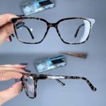 عینک فریم کائوچویی زاویه دار پلنگی    010101596