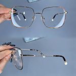 عینک فریم کائوچویی زاویه دار پلنگی    010101601