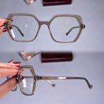 عینک فریم کائوچویی زاویه دار مربع      010101413