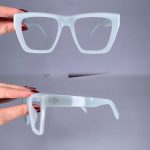 عینک فریم کائوچویی زاویه دار سایز بزرگ   010101452