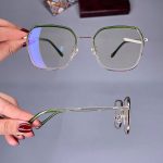 عینک فریم کائوچویی زاویه دار سایز بزرگ    010101482