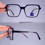 عینک فریم کائوچویی زاویه دار مربع    010101433