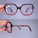 عینک فریم کائوچویی زاویه دار مربع    010101434