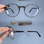 عینک فریم کائوچویی گرد پلنگی   010101644