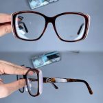 عینک فریم کائوچویی زاویه دار پلنگی ضخیم    010101686