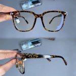 عینک فریم کائوچویی زاویه دار پلنگی ضخیم    010101691