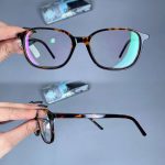 عینک فریم کائوچویی زاویه دار پلنگی   010101701