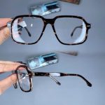 عینک فریم کائوچویی زاویه دار پلنگی ضخیم    010101656