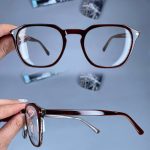 عینک فریم کائوچویی زاویه دار ضخیم    010101731