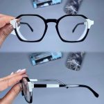 عینک فریم کائوچویی زاویه دار ضخیم  010101743