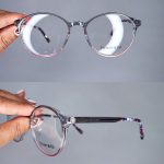 عینک فریم کائوچویی گرد دورنگ     010102079