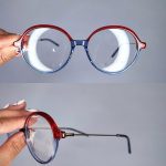 عینک فریم کائوچویی گرد دورنگ     010102081