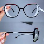 عینک فریم کائوچویی زاویه دار مربعی     010102032