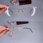 عینک فریم کائوچویی گربه ای     010102054