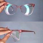 عینک فریم کائوچویی گربه ای دورنگ    010102133