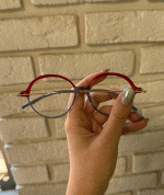 عینک فریم کائوچویی گرد دورنگ     010102081 - Image 3