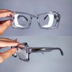 عینک فریم کائوچویی زاویه دار ضخیم     010102144