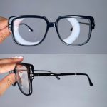 عینک فریم کائوچویی زاویه دار ضخیم     010102147