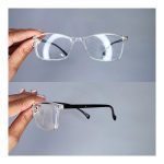 عینک فریم کائوچویی مستطیلی شفاف      010102161