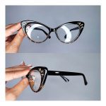 عینک فریم کائوچویی گربه ای دورنگ     010102165