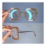 عینک فریم کائوچویی زاویه دار ضخیم      010102166