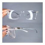 عینک فریم کائوچویی مستطیلی شفاف     010102208