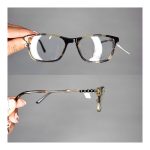 عینک فریم کائوچویی گربه ای پلنگی رنگی      010102223