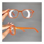 عینک فریم کائوچویی زاویه دار مربع     010102239