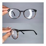 عینک فریم کائوچویی گرد دورنگ    010102249