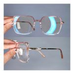 عینک فریم کائوچویی زاویه دار مربع     010102289