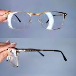 عینک فریم فلزی مستطیلی      010102399