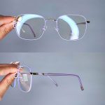 عینک فریم فلزی زاویه دار مربع      010102418