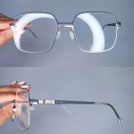 عینک فریم فلزی زاویه دار مربعی      010102430