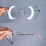 عینک فریم فلزی زاویه دار مربع     010102431