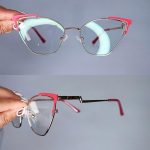 عینک فریم فلزی گربه ای      010102444