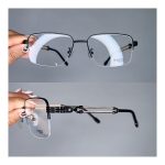 عینک نیم فریم فلزی مستطیلی       010102309