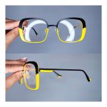 عینک فریم فلزی زاویه دار مربع         010102322