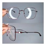 عینک فریم فلزی زاویه دار مربع      010102324