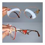 عینک فریم فلزی گربه ای       010102323