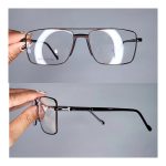عینک فریم فلزی دوپل مستطیلی دماغه یک تیکه         010102332