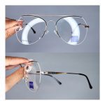 عینک نیم فریم فلزی دوپل خلبانی         010102343